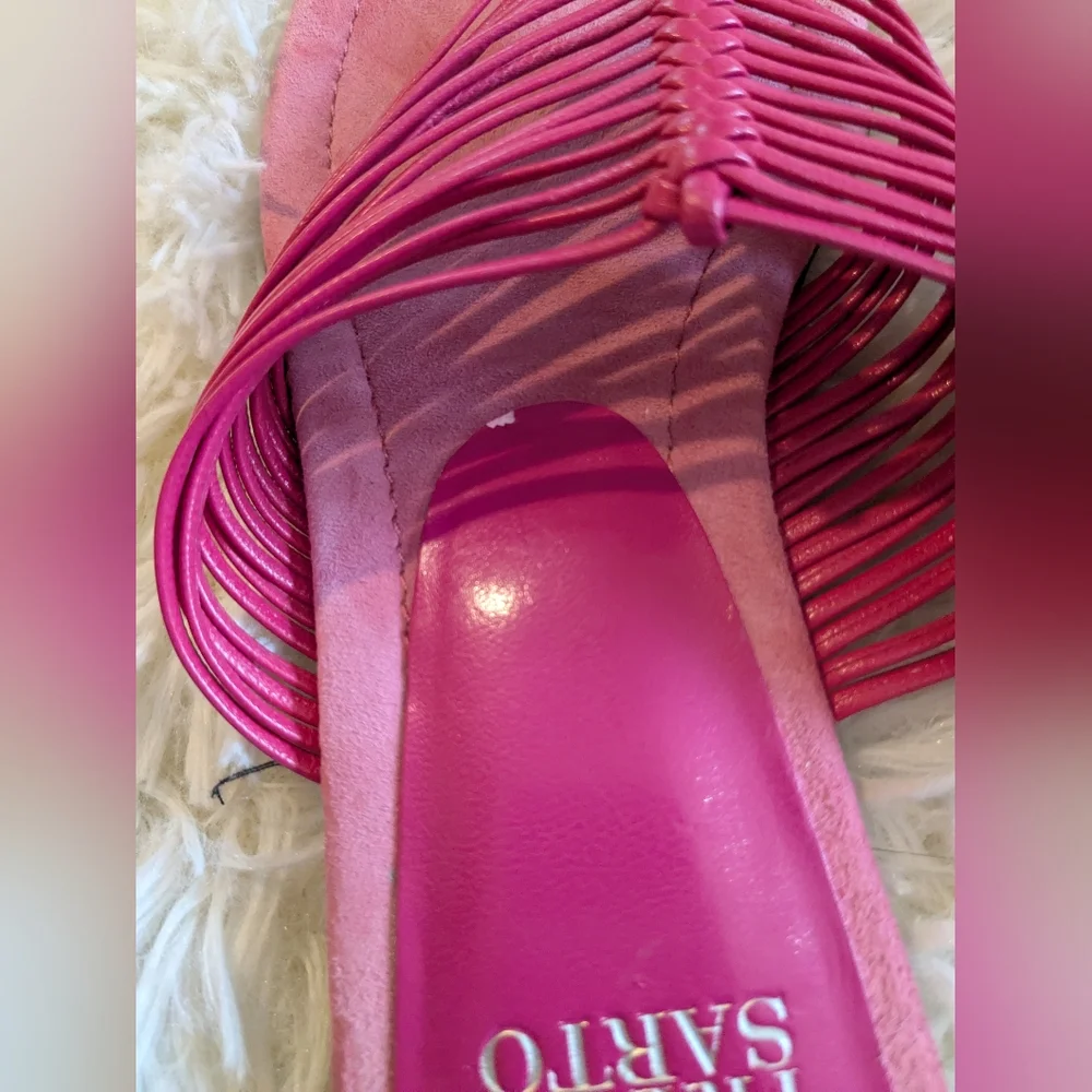 Franco Sarto Vintage Pink Suede Sandals